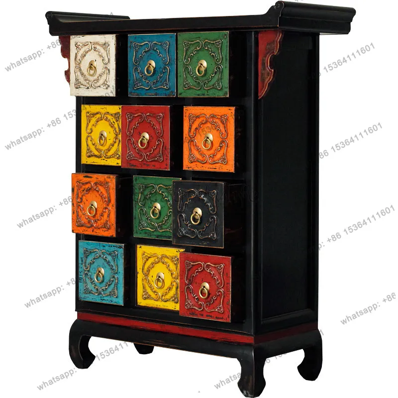 Ancient painted paint old solid wood storage cabinet Chinese entrance storage drawer cabinet
Ancient painted paint old solid wood storage cabinet Chinese entrance storage drawer cabinet