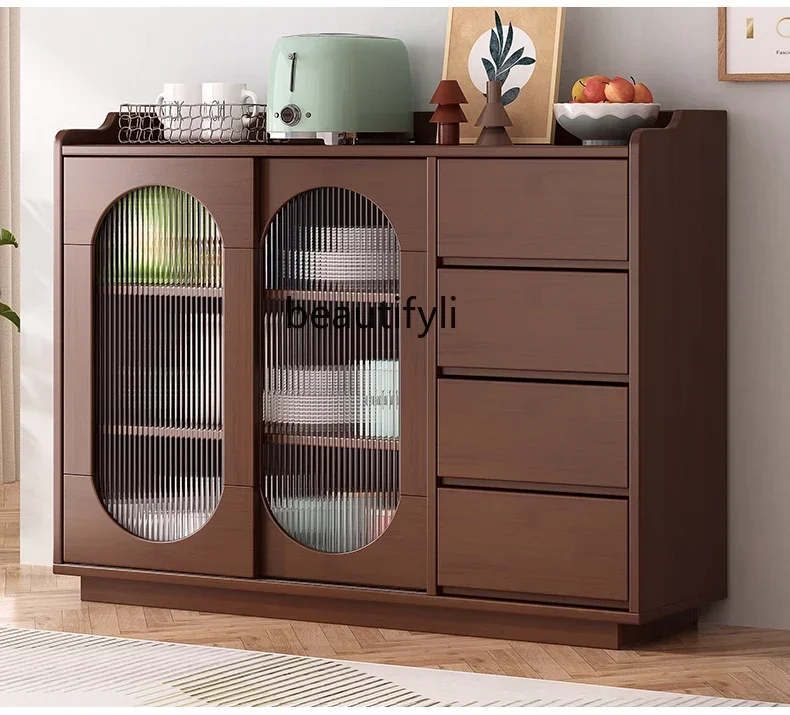 Smt14 14 Nordic solid wood dining side cabinet, tea cabinet household multi-functional sliding door storage, Changhong glass doo 
Smt14 14 Nordic solid wood dining side cabinet, tea cabinet household multi-functional sliding door storage, Changhong glass doo