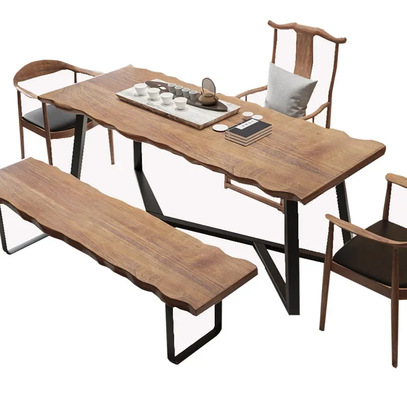 New Chinese Zen, tea table solid wood large board table, negotiation meeting office tea
New Chinese Zen, tea table solid wood large board table, negotiation meeting office tea