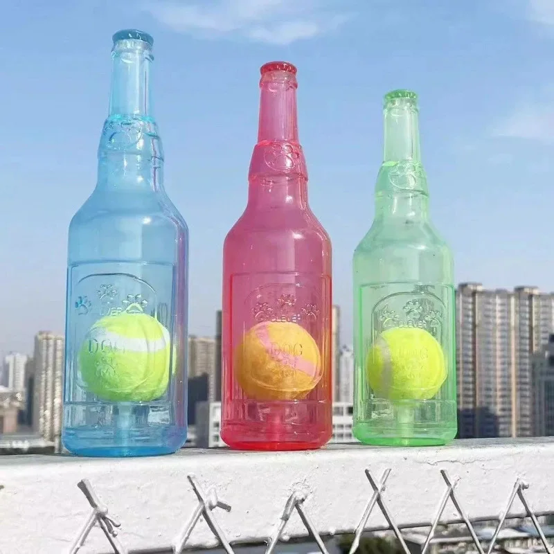 TPR Tennis Wine Bottle Dog Toy Sound-Producing Rubber Floating Pet Cat Intelligence Chewable Toy Interactive Movement Toy
TPR Tennis Wine Bottle Dog Toy Sound-Producing Rubber Floating Pet Cat Intelligence Chewable Toy Interactive Movement Toy