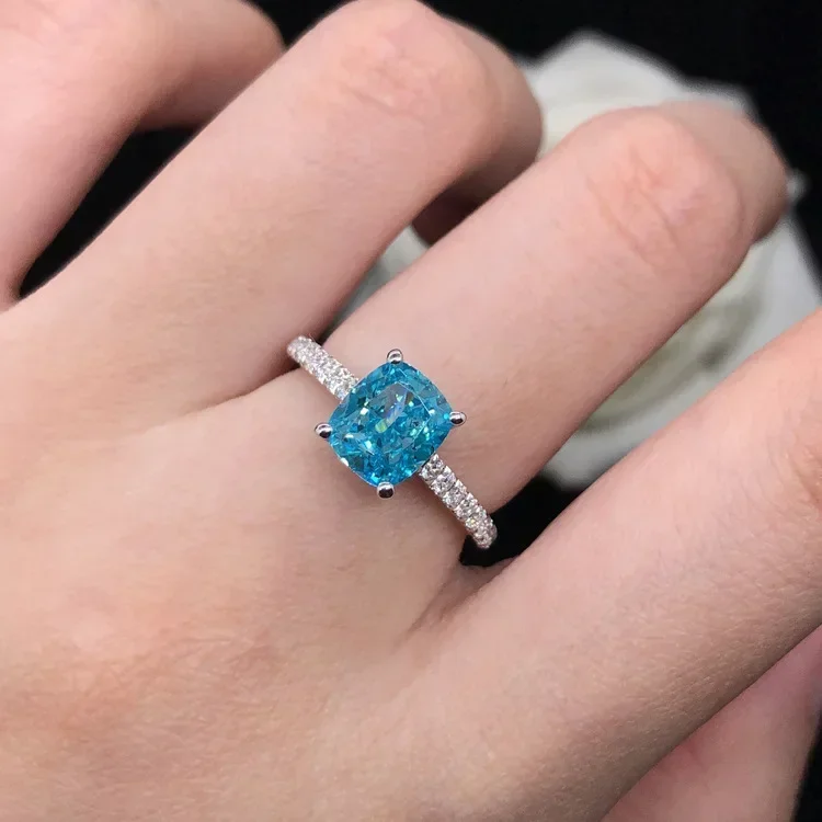 Solid 14K White Gold AU585 Platinum PT950 Simple Four Claw Colorful Rectangular Aquamarine Ring Hand Jewelry
Solid 14K White Gold AU585 Platinum PT950 Simple Four Claw Colorful Rectangular Aquamarine Ring Hand Jewelry