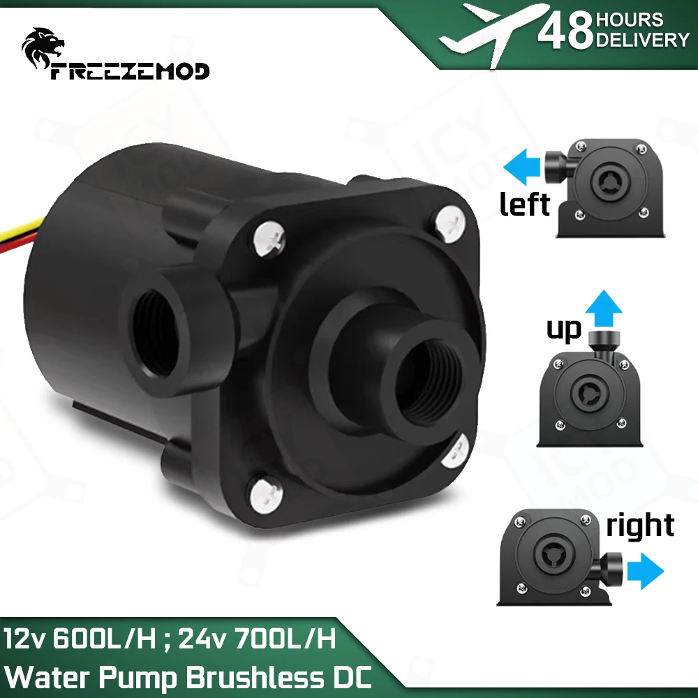 FREEZEMOD Water Pump DC Brushless 600L/H 700L/H Directional Bracket Small 3pin Interface Ceramic Axis Water Cooling MOD PU-SC600
FREEZEMOD Water Pump DC Brushless 600L/H 700L/H Directional Bracket Small 3pin Interface Ceramic Axis Water Cooling MOD PU-SC600