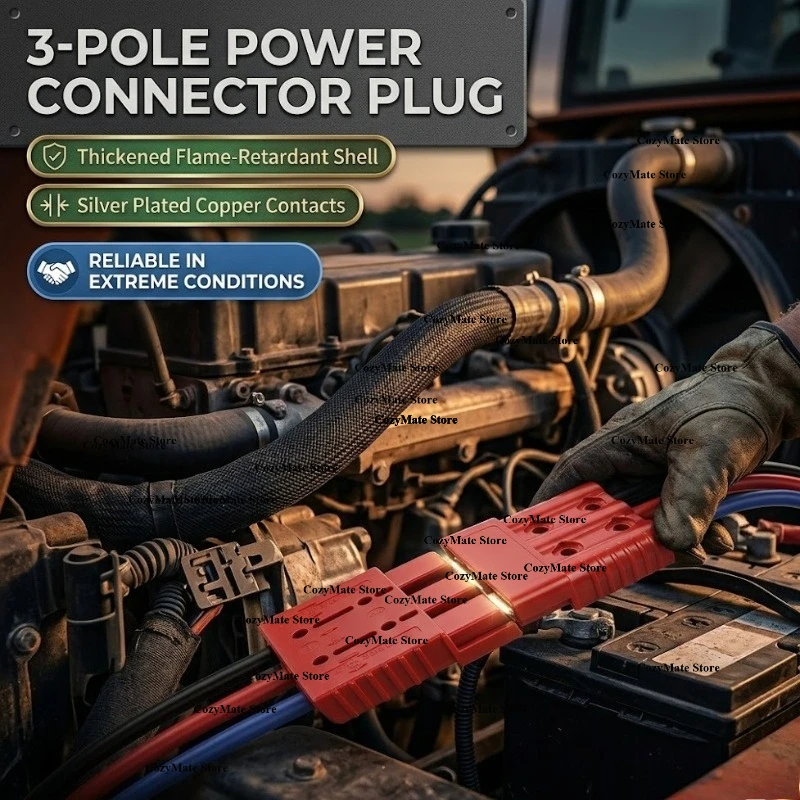 1/2pcs for Anderson Connector Plug 3P 50A 75A 175A Battery Quick Connect Disconnect Connector 600V Battery Power Connector Kit
1/2pcs for Anderson Connector Plug 3P 50A 75A 175A Battery Quick Connect Disconnect Connector 600V Battery Power Connector Kit