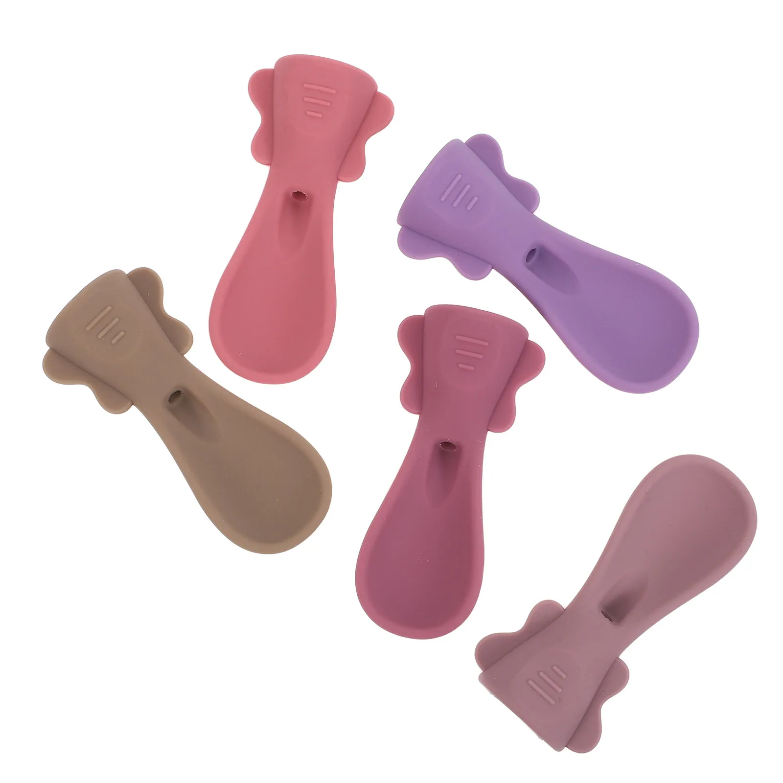 5Pcs Silicone Baby Pouch Spoon Attachment Set for Squeeze Food Pouches Soft -Handed Feeding Travel-Friendly Non-
5Pcs Silicone Baby Pouch Spoon Attachment Set for Squeeze Food Pouches Soft -Handed Feeding Travel-Friendly Non-