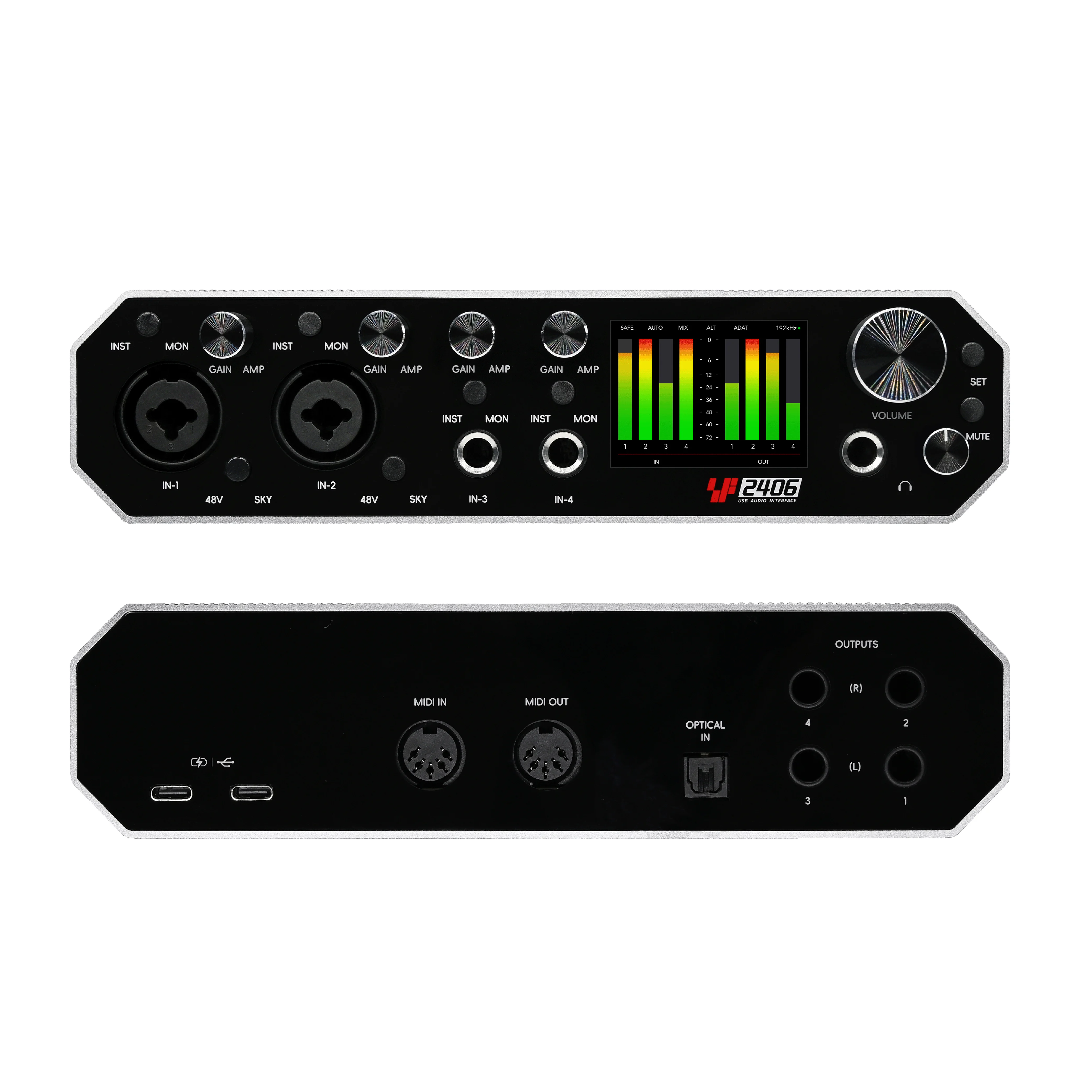 Studio-Grade 4x4 USB Audio Sound Card With MIDI In/Out Optical Input LCD Metering Auto Gain Anti-Clipping For Music Production
Studio-Grade 4x4 USB Audio Sound Card With MIDI In/Out Optical Input LCD Metering Auto Gain Anti-Clipping For Music Production