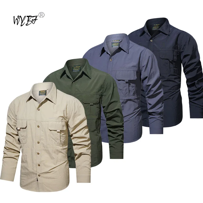 Men's Clothing Military Tactical Shirts Multi-Pockets Work Cargo Shirts Climbing Clothes Nature Hiking Fishing Wear Men's Shirts
Men's Clothing Military Tactical Shirts Multi-Pockets Work Cargo Shirts Climbing Clothes Nature Hiking Fishing Wear Men's Shirts