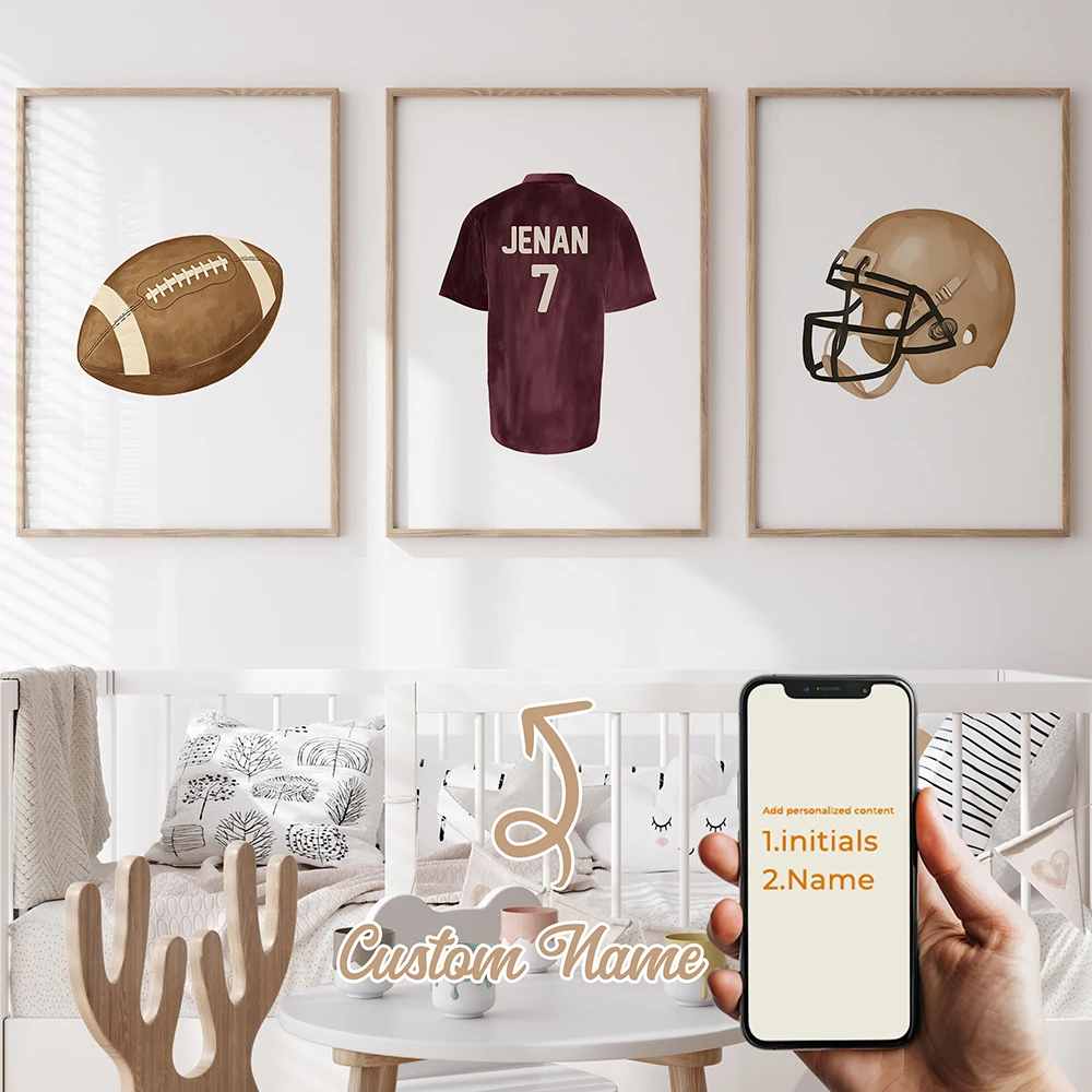 3pcs Personalized Custom Name Cartoon Rugby Wall Art Print Picture Canvas Poster Painting For Living Room Home Decor Gift
3pcs Personalized Custom Name Cartoon Rugby Wall Art Print Picture Canvas Poster Painting For Living Room Home Decor Gift