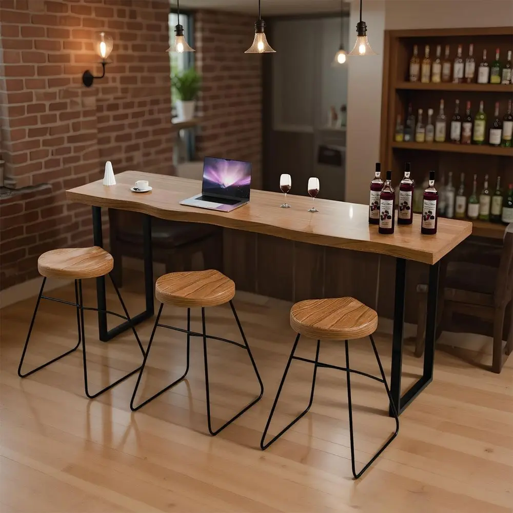 Table,Bar Height Pub Table for Narrow Space, Bars,Fast Food Restaurants, Coffee Shops,Counter Height Table with Sturdy Metal Fr
Table,Bar Height Pub Table for Narrow Space, Bars,Fast Food Restaurants, Coffee Shops,Counter Height Table with Sturdy Metal Fr