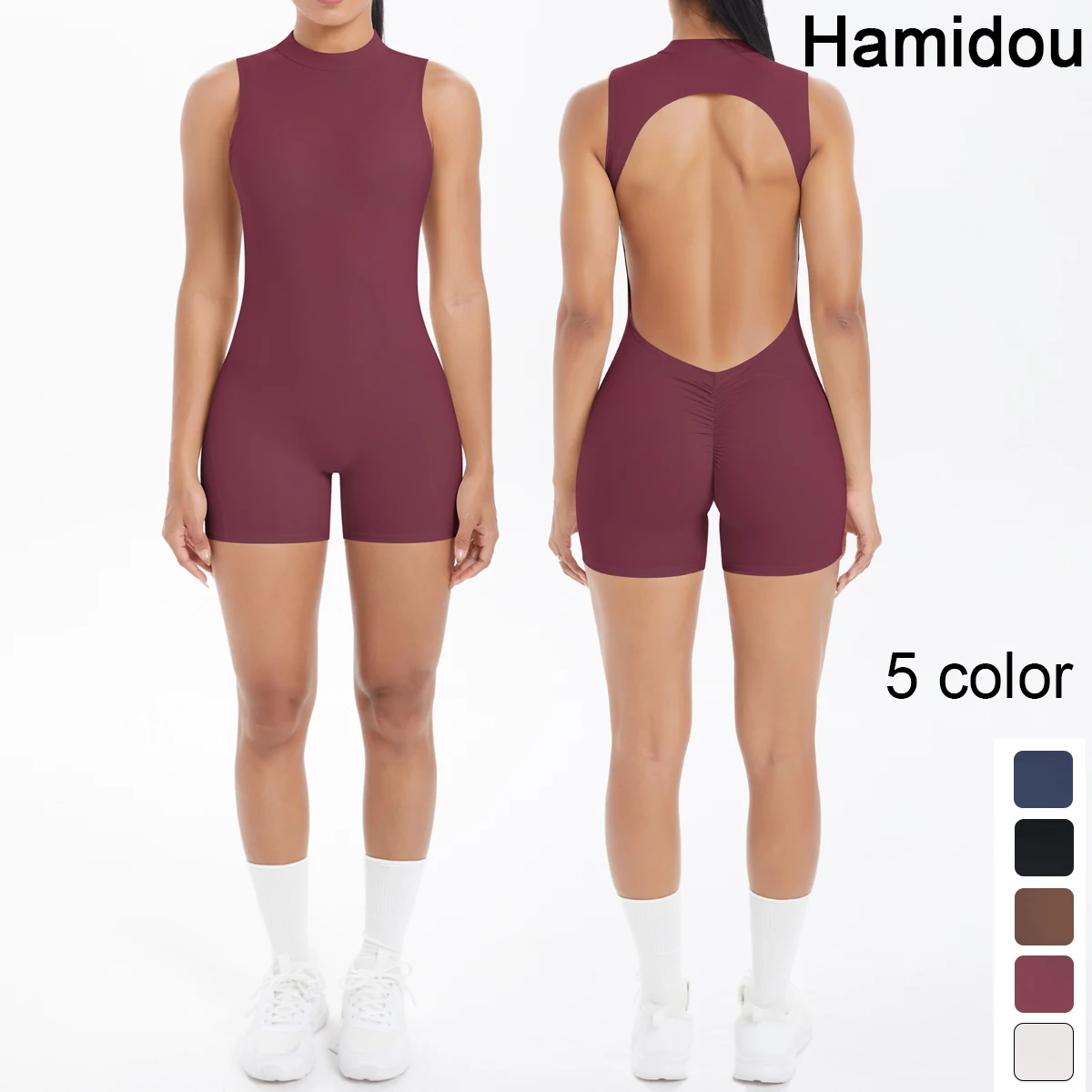 One-Piece Solid Color Backless Sleeveles Workout Bodysuits for Woman Push Up Tummy Control Gym Summer Breathable Yoga Jumpsuits
One-Piece Solid Color Backless Sleeveles Workout Bodysuits for Woman Push Up Tummy Control Gym Summer Breathable Yoga Jumpsuits