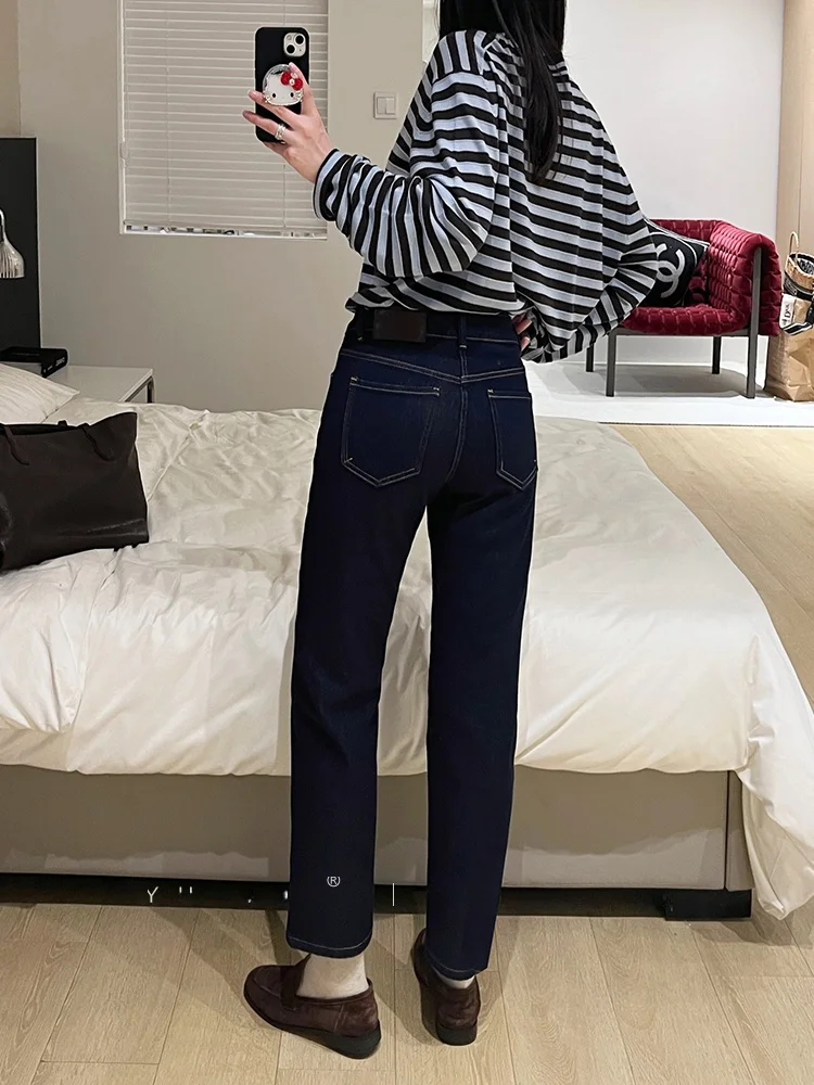 High Waist Straight Leg Denim Jeans Women's Deep Blue Elastic Slimming Nine Tube Pants Spring New Style Korean Style Cotton S...
High Waist Straight Leg Denim Jeans Women's Deep Blue Elastic Slimming Nine Tube Pants Spring New Style Korean Style Cotton S...