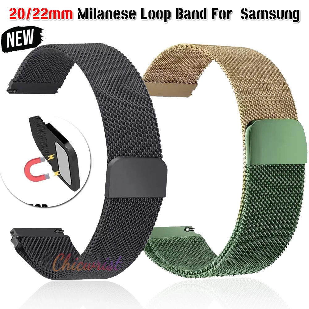 Magnetic Buckle milanese Stainless Steel Strap for Samsung Watch4 Huawei GTR2 16mm 18mm 20mm 22mm Casual Fashion Watch Accessori
Magnetic Buckle milanese Stainless Steel Strap for Samsung Watch4 Huawei GTR2 16mm 18mm 20mm 22mm Casual Fashion Watch Accessori