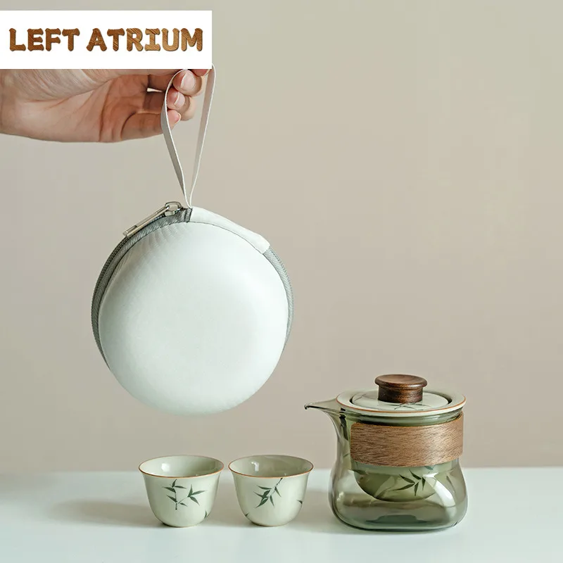 Pure Hand-painted Green Bamboo Tea Set Kit Handmade 1 Pot 2 Cups Tea Brewing Kit Portable Travel Bag Tea Ceremony Accessories
Pure Hand-painted Green Bamboo Tea Set Kit Handmade 1 Pot 2 Cups Tea Brewing Kit Portable Travel Bag Tea Ceremony Accessories