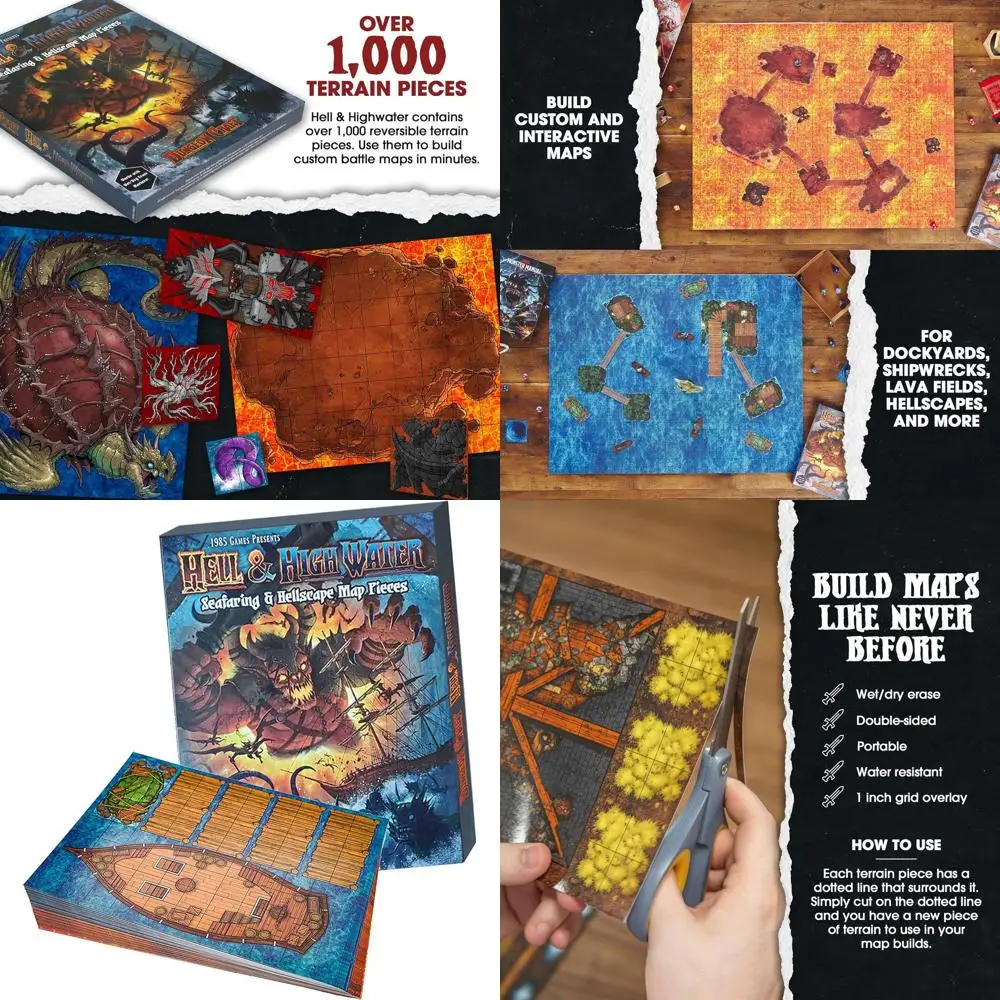 Dungeon Craft: Hell & Highwater - Waterproof Dry Erase, Custom Box, Loose Leaf Edition by 1985 Games
Dungeon Craft: Hell & Highwater - Waterproof Dry Erase, Custom Box, Loose Leaf Edition by 1985 Games
