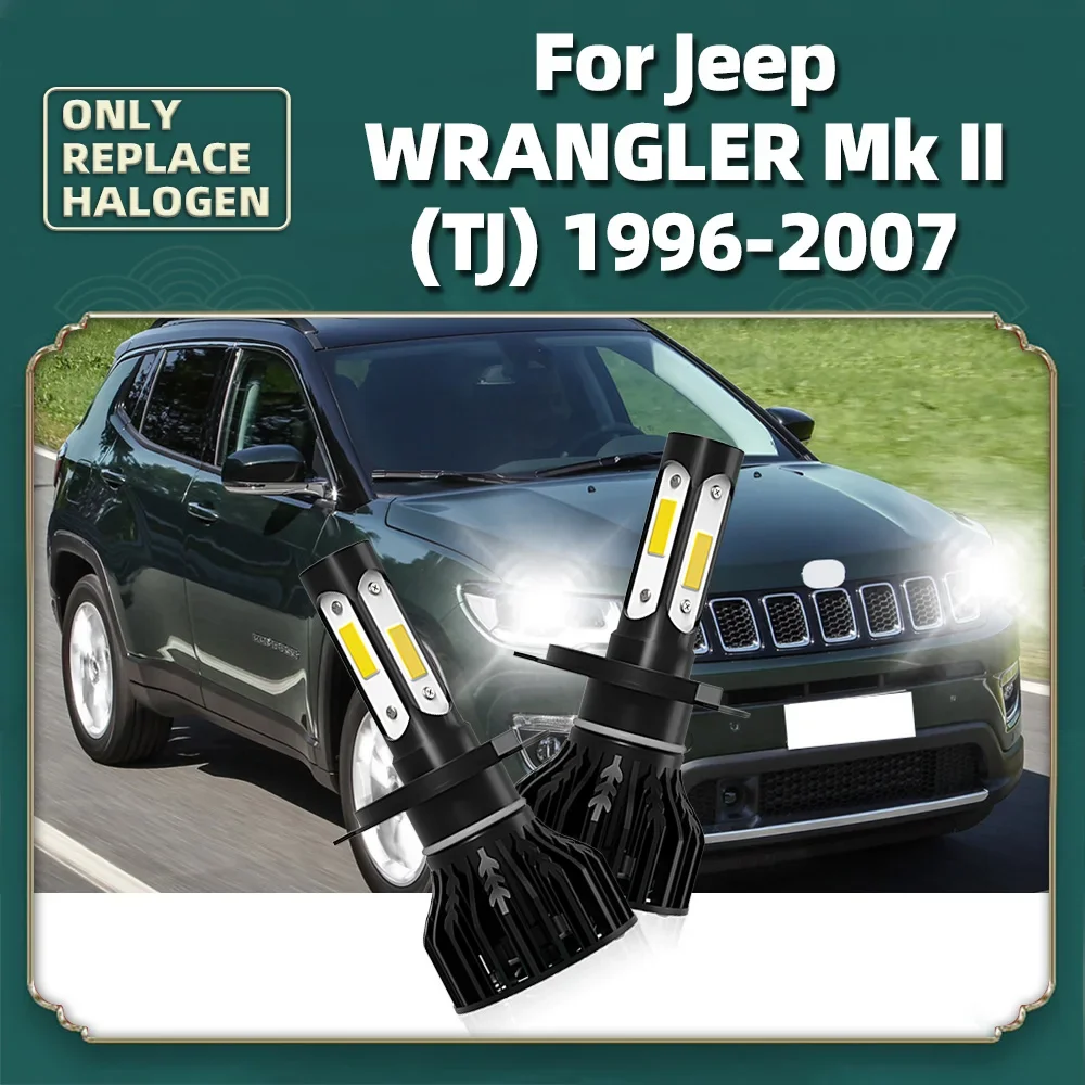 Сверхъяркие светодиодные лампы H4, автомобильные фары 1996 лм, лампы для Jeep WRANGLER Mk II (TJ) 2000-2001 2002 2003 2004 2005 2006 2007
Сверхъяркие светодиодные лампы H4, автомобильные фары 1996 лм, лампы для Jeep WRANGLER Mk II (TJ) 2000-2001 2002 2003 2004 2005 2006 2007