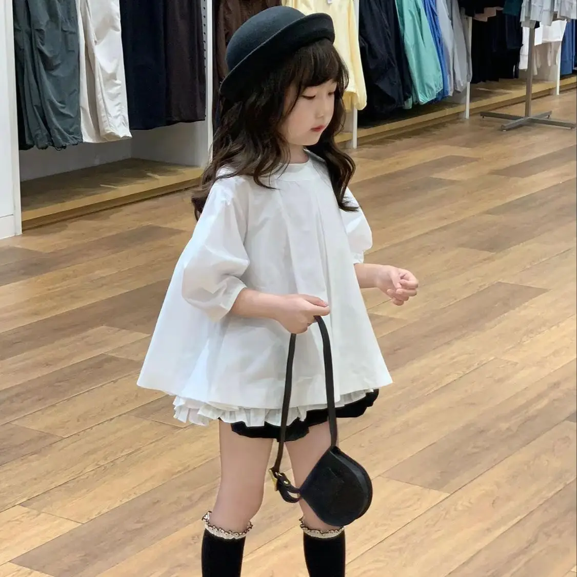 Girls Summer Set New White Peplum Top and Black Bubble Shorts Set Kids Casual 2 Piece Clothing
Girls Summer Set New White Peplum Top and Black Bubble Shorts Set Kids Casual 2 Piece Clothing