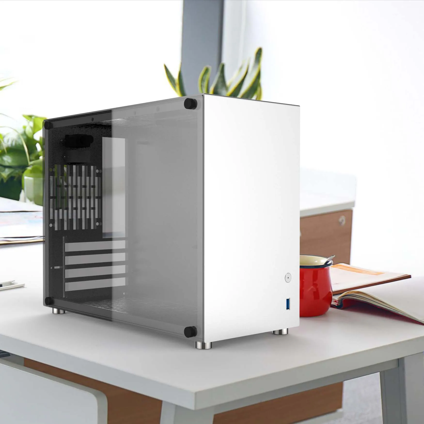 M02 Mini Small Chassis MATX All Aluminum Alloy Side Transparent Desktop ITX Chassis
M02 Mini Small Chassis MATX All Aluminum Alloy Side Transparent Desktop ITX Chassis