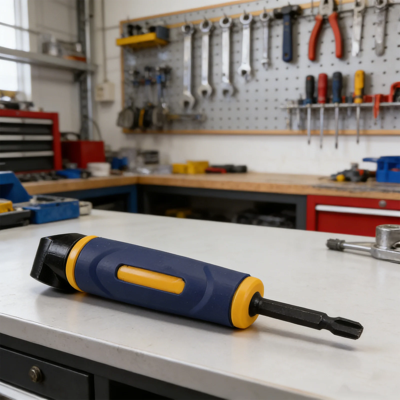 Screwdriver Right Angle Drill Adaptor 1 4 Inch Standard Hex Shank Chrome Vanadium Alloy Steel Ergonomic ABS Handle
Screwdriver Right Angle Drill Adaptor 1 4 Inch Standard Hex Shank Chrome Vanadium Alloy Steel Ergonomic ABS Handle