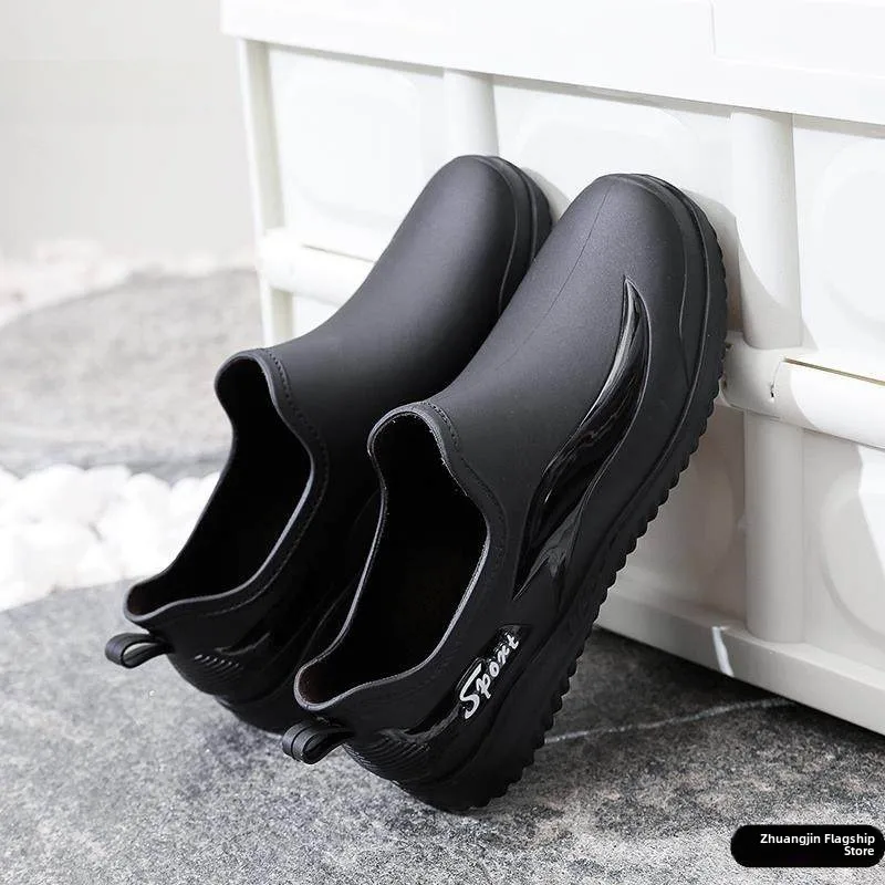Anti-Slip Wear-Resistant Low-Top Men's Rain Boots Short Fashion Short Tube Waterproof Fleece-Lined Flat Bottom Water Shoes
Anti-Slip Wear-Resistant Low-Top Men's Rain Boots Short Fashion Short Tube Waterproof Fleece-Lined Flat Bottom Water Shoes