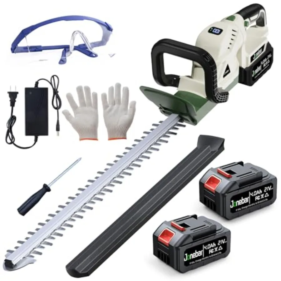 20-дюймовый аккумуляторный триммер для живой изгороди Jonebar 4,0 Ач 21 В, электрическая ручная машинка для стрижки втулок с аккумуляторами и быстрым зарядным устройством, цифровой дисплей
20-дюймовый аккумуляторный триммер для живой изгороди Jonebar 4,0 Ач 21 В, электрическая ручная машинка для стрижки втулок с аккумуляторами и быстрым зарядным устройством, цифровой дисплей