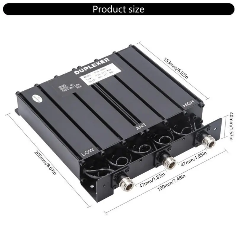 B48A HF400-470Mhz 50W For Radio Repeater Duplexer With Preset Low Frequency 455Mhz& High Frequency 465Mhz
B48A HF400-470Mhz 50W For Radio Repeater Duplexer With Preset Low Frequency 455Mhz& High Frequency 465Mhz