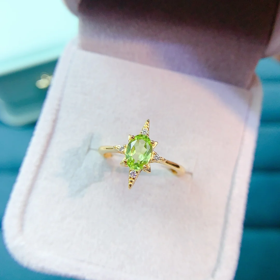 Creative Design Natural Olivine Ring 5*7mm S925 Silver Fine Inlay Vivid Color Gem Chic Attractive Daily Matching Jewelry
Creative Design Natural Olivine Ring 5*7mm S925 Silver Fine Inlay Vivid Color Gem Chic Attractive Daily Matching Jewelry
