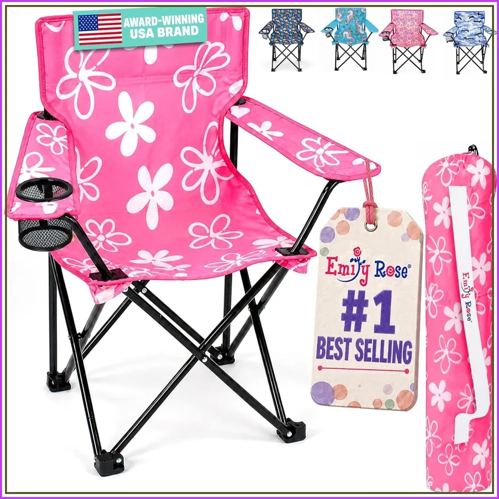 Pink Folding Beach Chair with Cup Holder & Safety Lock for Girls Ages 2-7, 125lb Capacity, Lightweight Portable with Carry Case
Pink Folding Beach Chair with Cup Holder & Safety Lock for Girls Ages 2-7, 125lb Capacity, Lightweight Portable with Carry Case