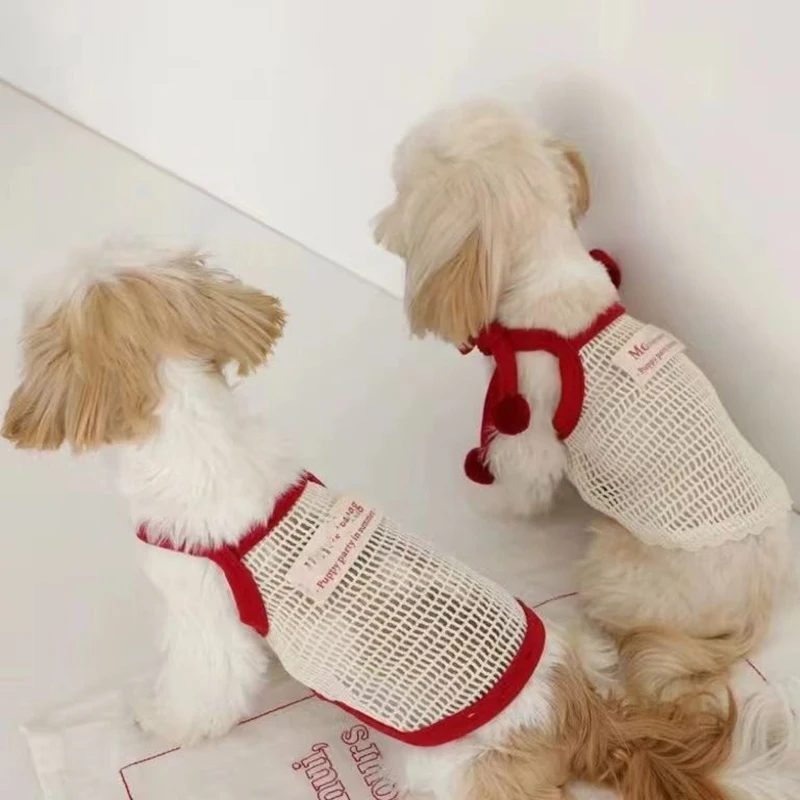 Pet Hollow Out Small Suspenders Summer Beach Vacation Wind Dog Clothes Maltese Breathable Vest Casual Short Sleeve
Pet Hollow Out Small Suspenders Summer Beach Vacation Wind Dog Clothes Maltese Breathable Vest Casual Short Sleeve