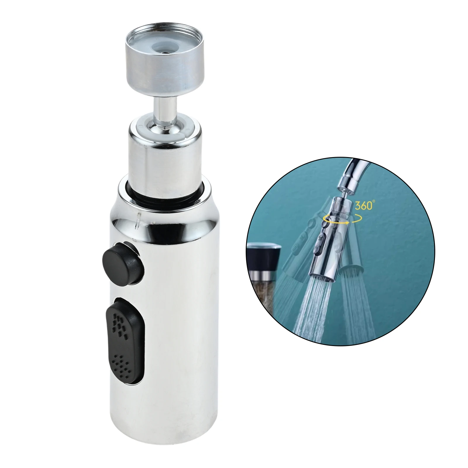 Kitchen Tap Spray Head with Adapters Kit 360°Swivel 3 Function Tap Spout Sink Attachment Kitchen Accessorie Tap Aerator Extender
Kitchen Tap Spray Head with Adapters Kit 360°Swivel 3 Function Tap Spout Sink Attachment Kitchen Accessorie Tap Aerator Extender