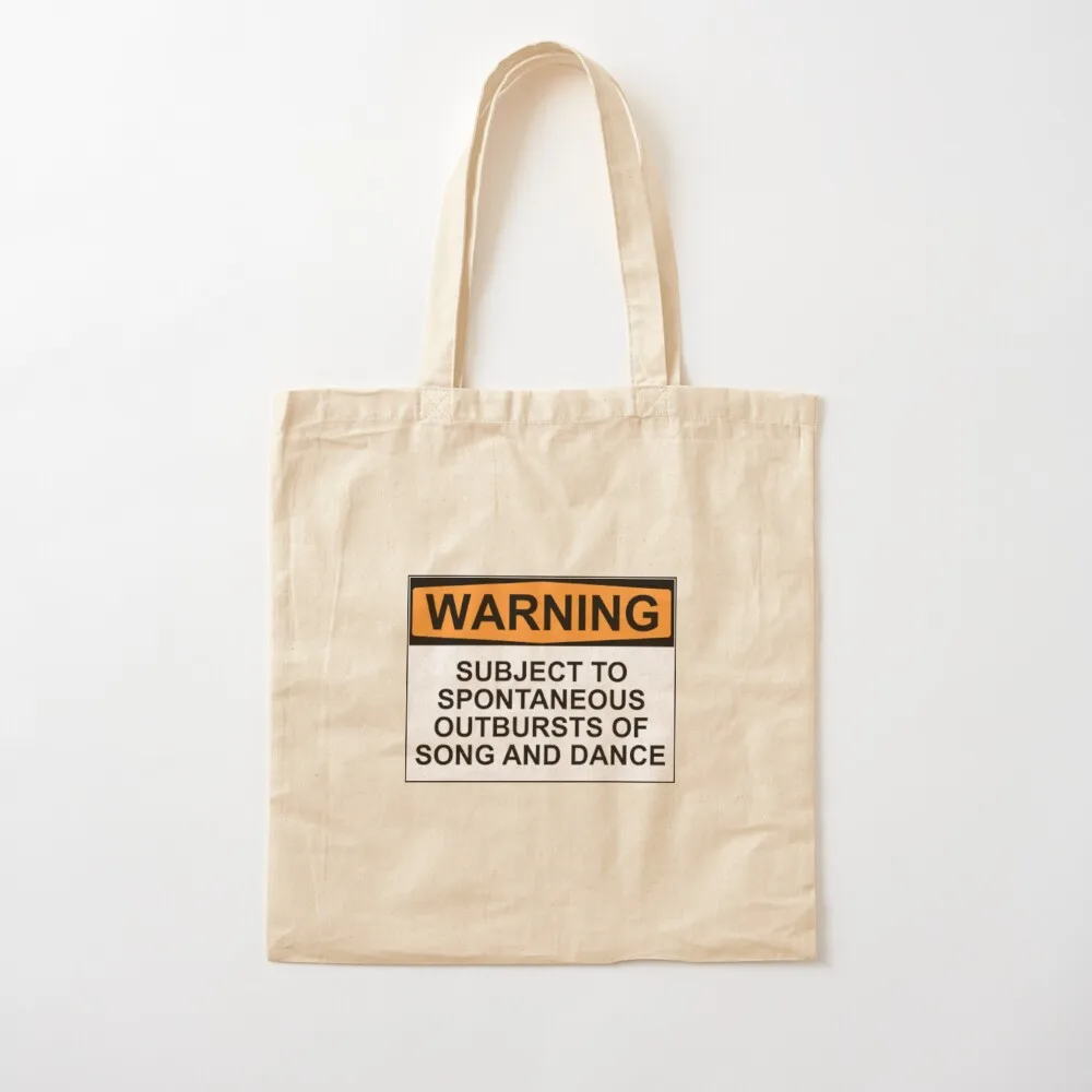 WARNING: SUBJECT TO SPONTANEOUS OUTBURSTS OF SONG AND DANCE Tote Bag tote bag canvas Women's shopping bag hand ladies
WARNING: SUBJECT TO SPONTANEOUS OUTBURSTS OF SONG AND DANCE Tote Bag tote bag canvas Women's shopping bag hand ladies