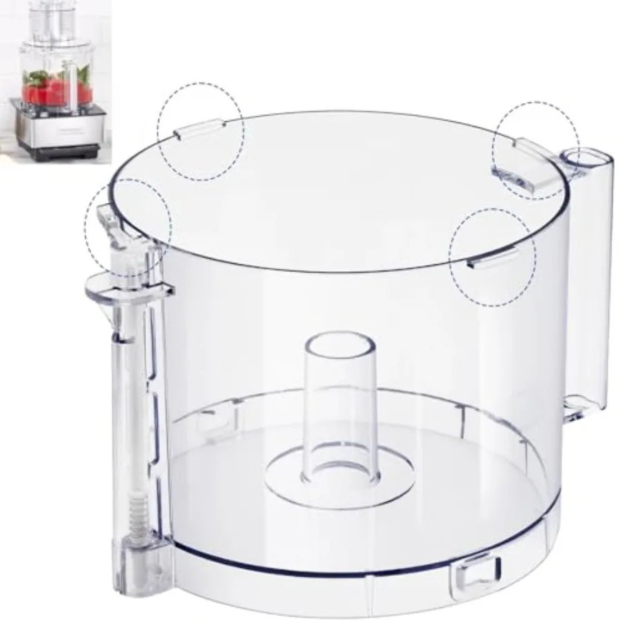 Top with 4 Locking Tabs DLC-005AGTXT1 Food Processor Work Bowl Replacement with Handle 14-Cup Compatible With Cuisinart DFP-14F
Top with 4 Locking Tabs DLC-005AGTXT1 Food Processor Work Bowl Replacement with Handle 14-Cup Compatible With Cuisinart DFP-14F