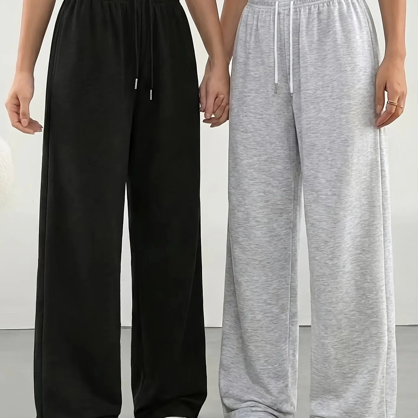 Women's Casual Wide-Leg Pants, Elastic Waistband - Loose-Fit Medium-Stretch Fabric, Machine Washable
Women's Casual Wide-Leg Pants, Elastic Waistband - Loose-Fit Medium-Stretch Fabric, Machine Washable