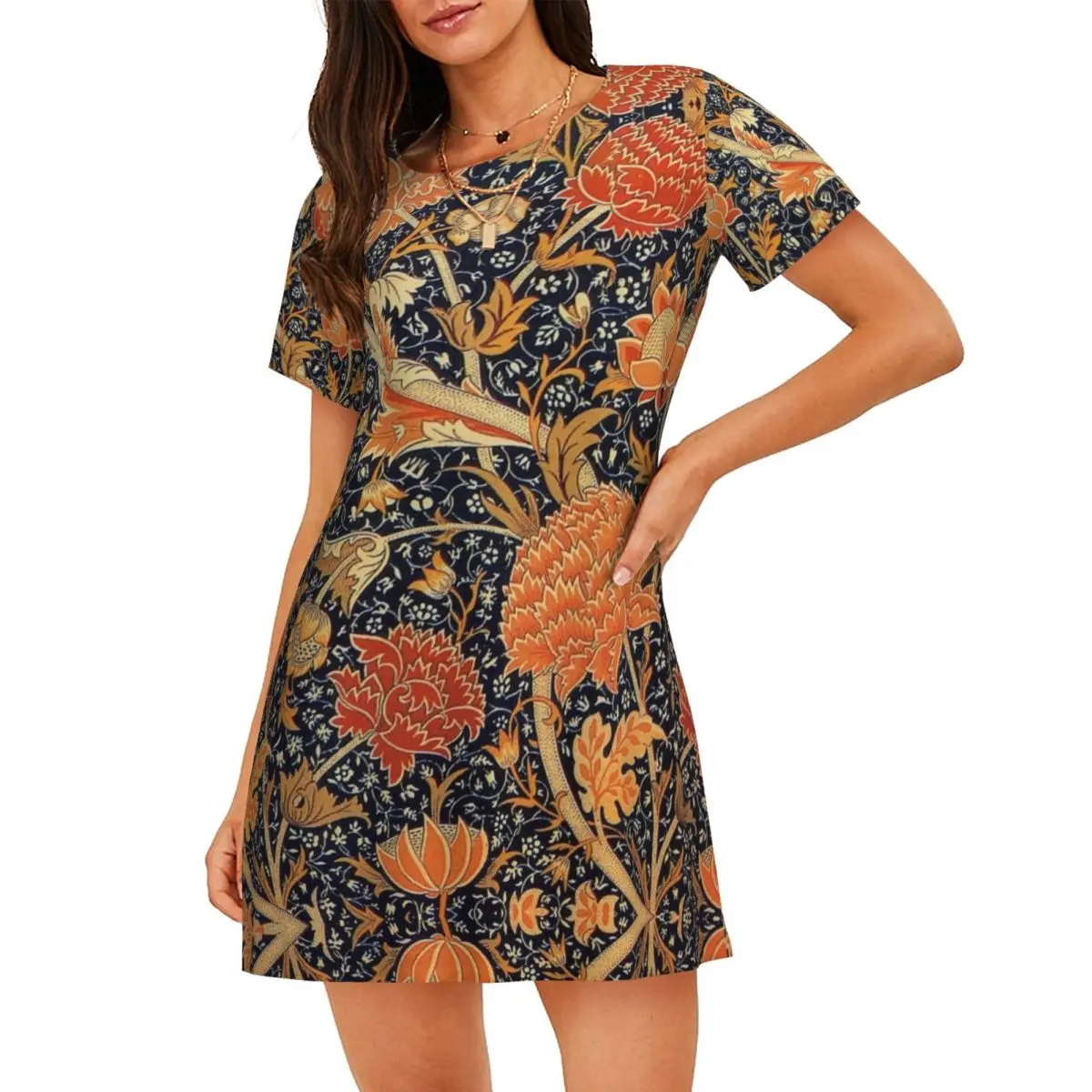 Женская ночная рубашка William Morris Orange Cray с цветочным рисунком, одежда для сна с короткими рукавами, текстильные ночные рубашки с узором, женские пижамы
Женская ночная рубашка William Morris Orange Cray с цветочным рисунком, одежда для сна с короткими рукавами, текстильные ночные рубашки с узором, женские пижамы
