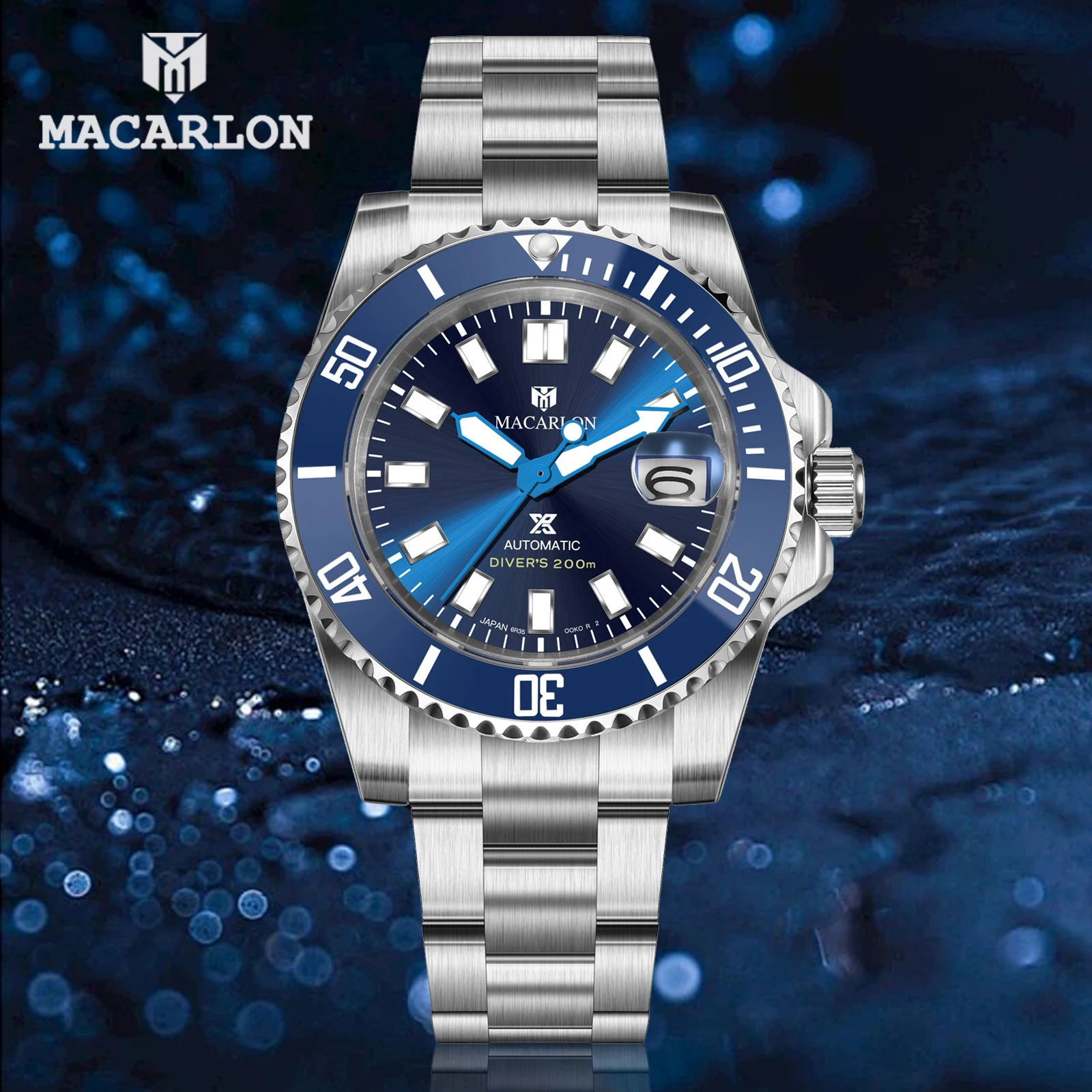 2026mm MACARLON Design New 41mm Mechanical Watch Men Rotating scale Sapphire Stainless Steel Luminous Waterproof automatic Watch
2026mm MACARLON Design New 41mm Mechanical Watch Men Rotating scale Sapphire Stainless Steel Luminous Waterproof automatic Watch