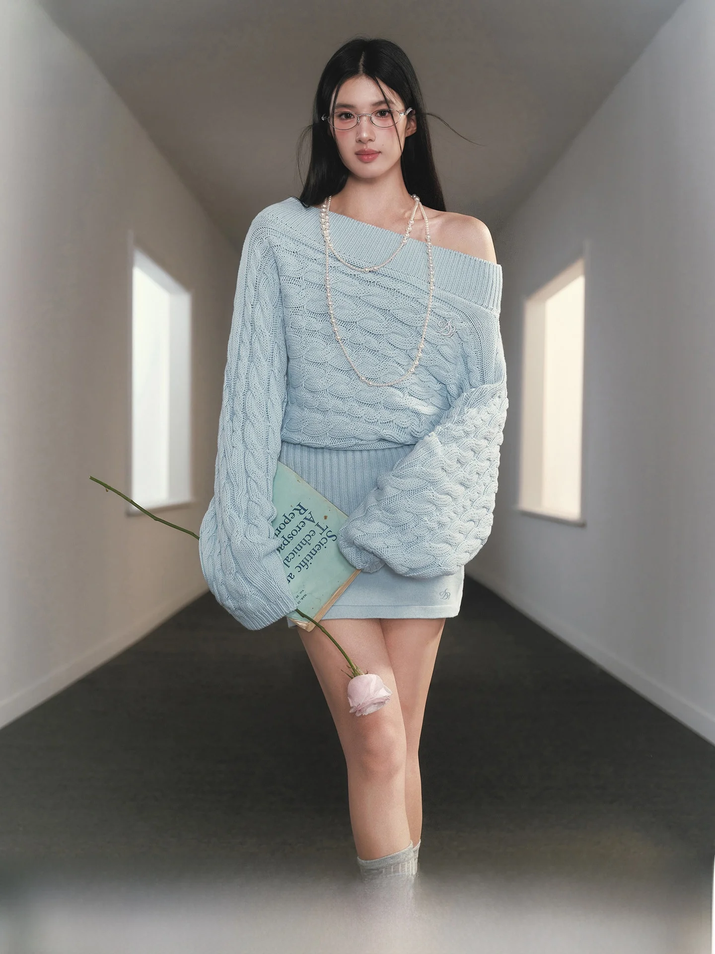 ANDYET AD Knitted Sweater And Skirt Set Slimming Twist oulder Flower Patterned Loose Top with Wrap around Skirt Ele Ca...
ANDYET AD Knitted Sweater And Skirt Set Slimming Twist oulder Flower Patterned Loose Top with Wrap around Skirt Ele Ca...