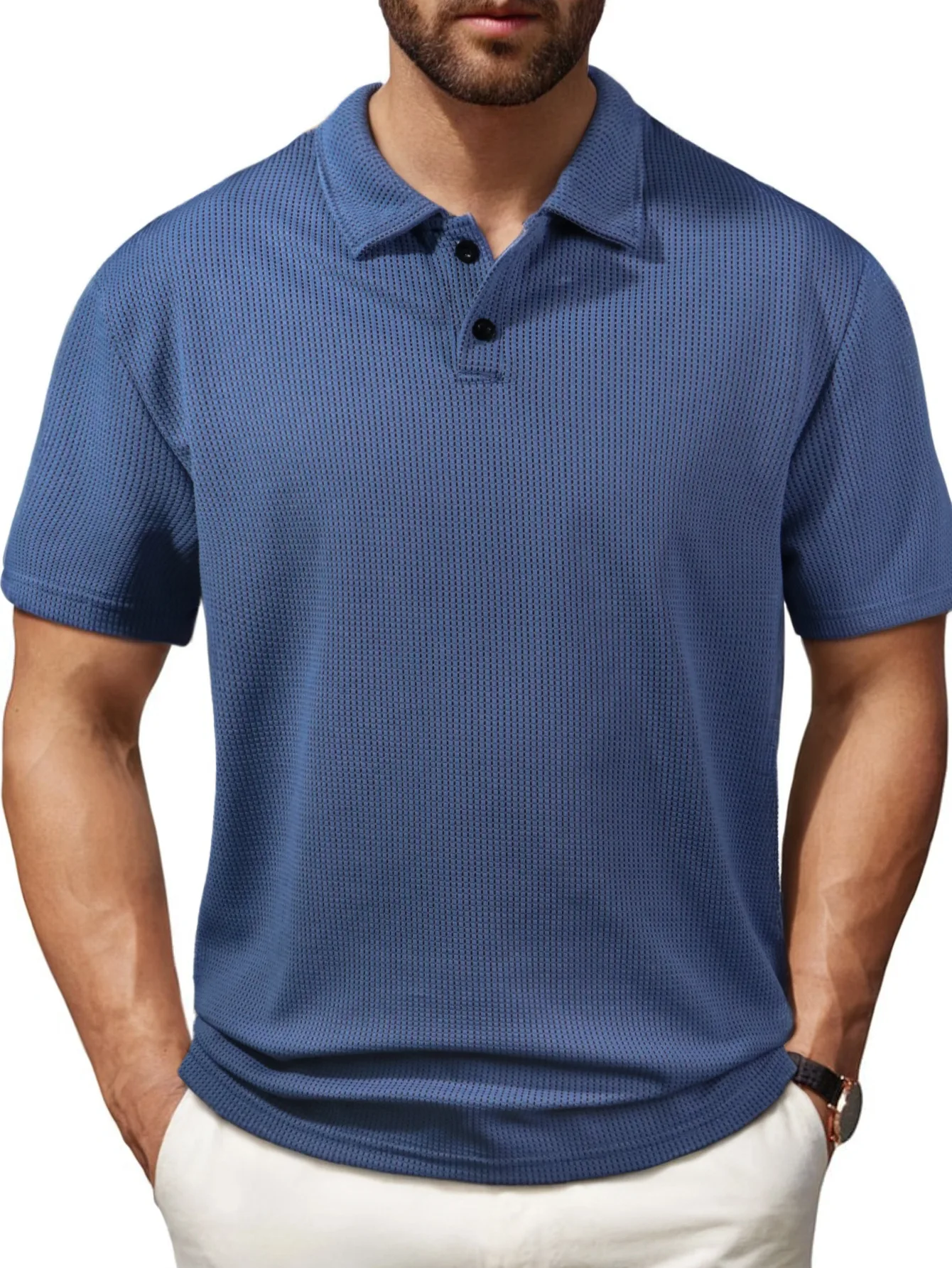 Men's Casual Polo Shirt With Stripe T-shirt 2025 Summer New Style Turned Collar Fashionable Simple Short-sleeved Top
Men's Casual Polo Shirt With Stripe T-shirt 2025 Summer New Style Turned Collar Fashionable Simple Short-sleeved Top