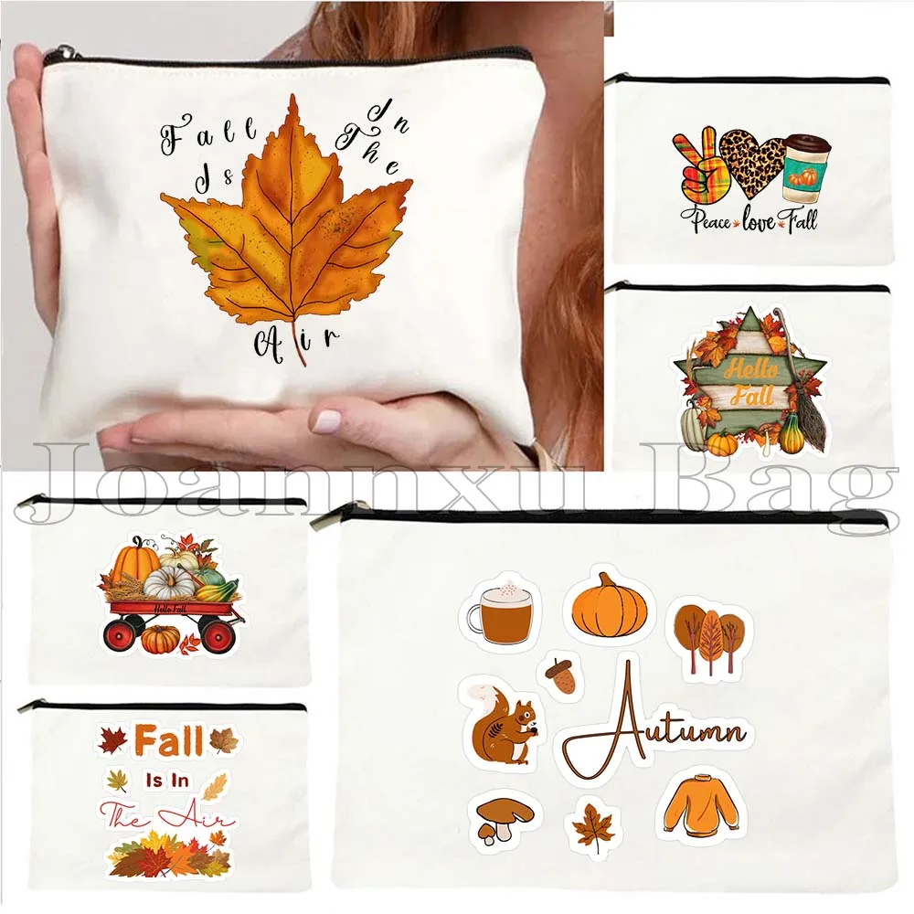 Aesthetic Fall Vibes Pumpkins and Autumn Leaves Wild Mushrooms Flowers Canvas Cosmetic Bag Makeup Toilet Bag Pencil Case Pouch
Aesthetic Fall Vibes Pumpkins and Autumn Leaves Wild Mushrooms Flowers Canvas Cosmetic Bag Makeup Toilet Bag Pencil Case Pouch