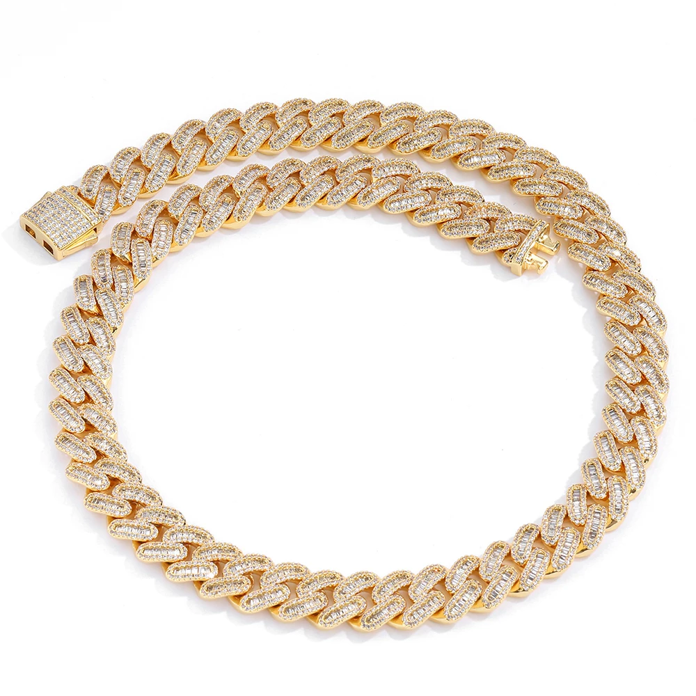 Hip Hop Style 12MM Miami Ice CZ Cuban Chain Men's Gold Plated Silver Plated Brass Necklace High Quality Jewelry Bracelet
Hip Hop Style 12MM Miami Ice CZ Cuban Chain Men's Gold Plated Silver Plated Brass Necklace High Quality Jewelry Bracelet