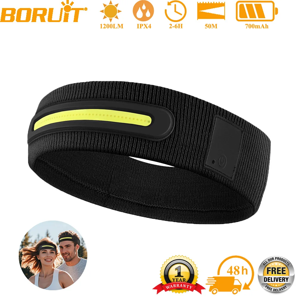 BORUiT COB Night Running Light Headlamp 3 Lighting Modes Outdoor Sports USB Rechargeable Flashing Light Lighted Hat Flashlight
BORUiT COB Night Running Light Headlamp 3 Lighting Modes Outdoor Sports USB Rechargeable Flashing Light Lighted Hat Flashlight