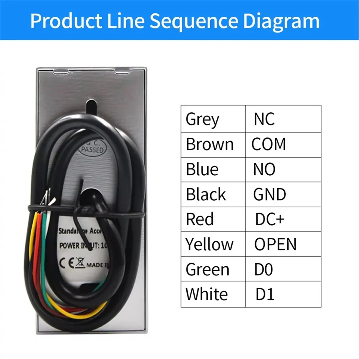 AA14 Metal Keypad Waterproof 3000User RFID Card Reader Wiegand Controler for Outdoor Access Control System