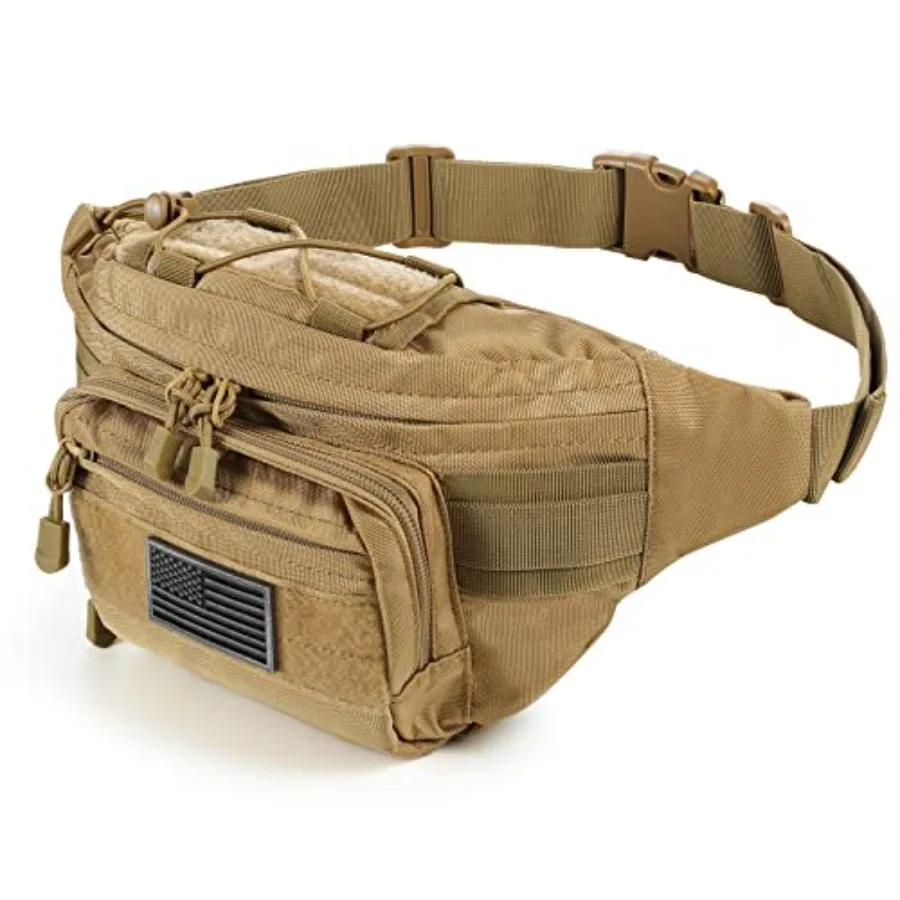 Tactical Fanny Pack, Military Waist Bag Pack with U.S Patch Utility Hip Belt Bumbag for Outdoor Fishing Hiking Tan(4 Zipper Poc
Tactical Fanny Pack, Military Waist Bag Pack with U.S Patch Utility Hip Belt Bumbag for Outdoor Fishing Hiking Tan(4 Zipper Poc