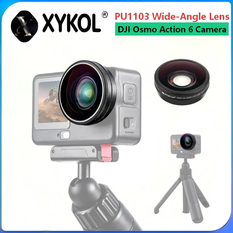 PU1103 Wide-Angle Lens With 185-degree for DJI Osmo Action 6 Sports Camera Suppurt Photos Videos Time-Lapses Shooting Mode
PU1103 Wide-Angle Lens With 185-degree for DJI Osmo Action 6 Sports Camera Suppurt Photos Videos Time-Lapses Shooting Mode