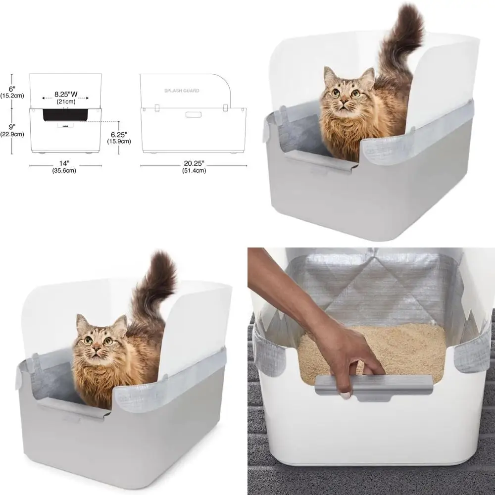 Tall Base Litter Tray with Pee Shield, Reusable Liner, and Gray Scoop
Tall Base Litter Tray with Pee Shield, Reusable Liner, and Gray Scoop