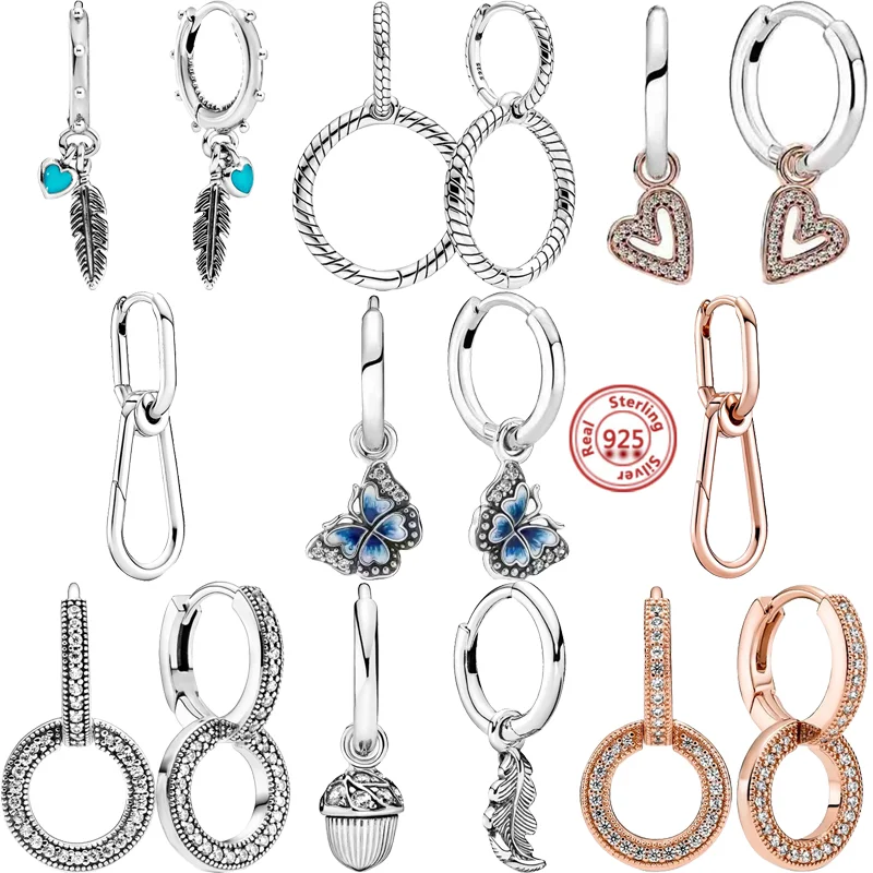 2024 New Sterling Silver 925 Earring Pavé Circle Heart Butterfly Leaves Fashion Zircon Earrings DIY Fine Jewelry Birthday Gift
2024 New Sterling Silver 925 Earring Pavé Circle Heart Butterfly Leaves Fashion Zircon Earrings DIY Fine Jewelry Birthday Gift