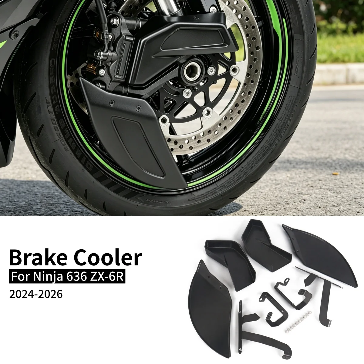 Motorcycle Accessories Brake Caliper Air Cooling Ducts Front Disc Cooler For Kawasaki Ninja 636 ZX-6R ZX6R ZX 6R 2024 2025 2026
Motorcycle Accessories Brake Caliper Air Cooling Ducts Front Disc Cooler For Kawasaki Ninja 636 ZX-6R ZX6R ZX 6R 2024 2025 2026
