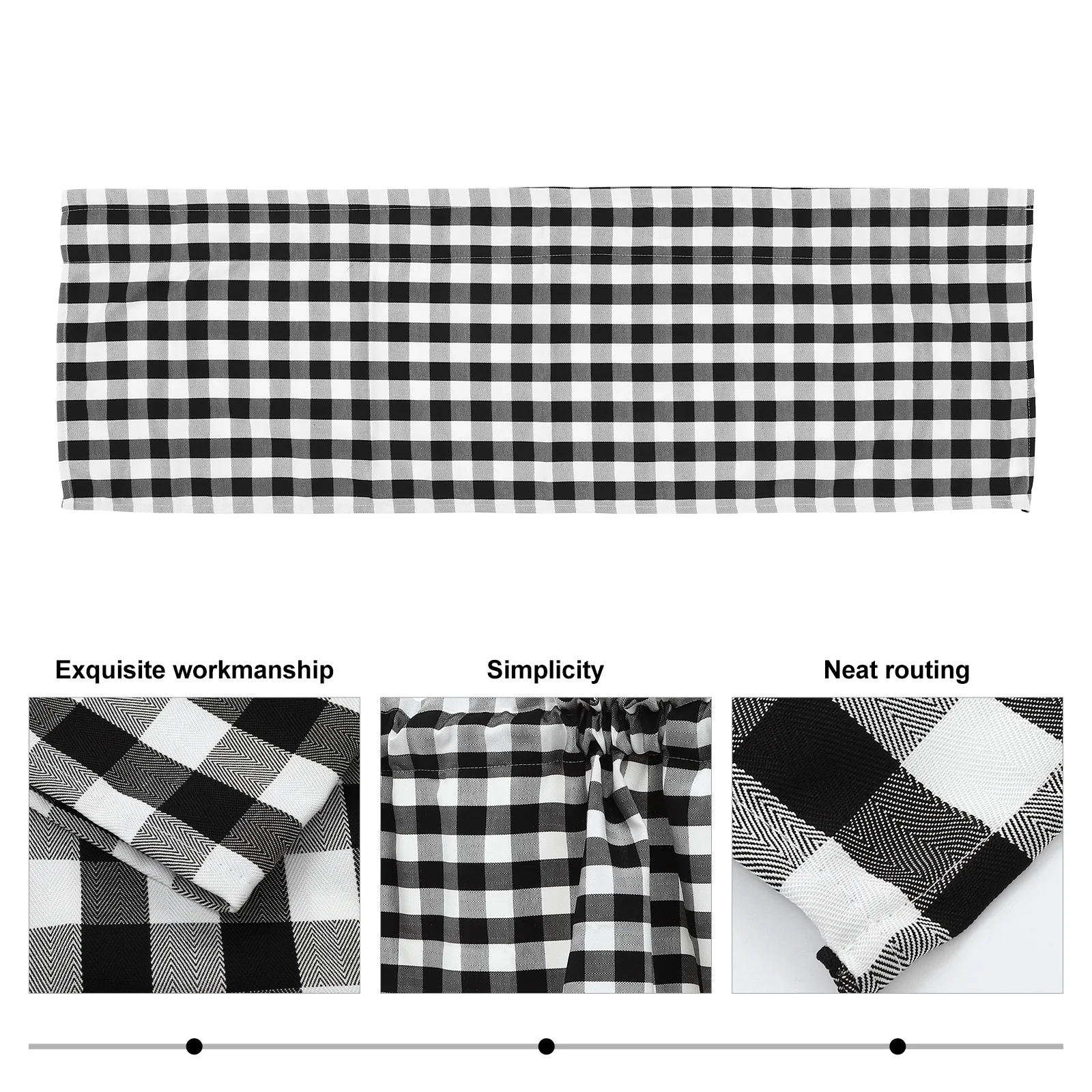 Buffalo Plaid Kitchen Valance Black White Checkered Polyester Window Curtain Decorative Short Valance for Small Windows Kitchen
Buffalo Plaid Kitchen Valance Black White Checkered Polyester Window Curtain Decorative Short Valance for Small Windows Kitchen