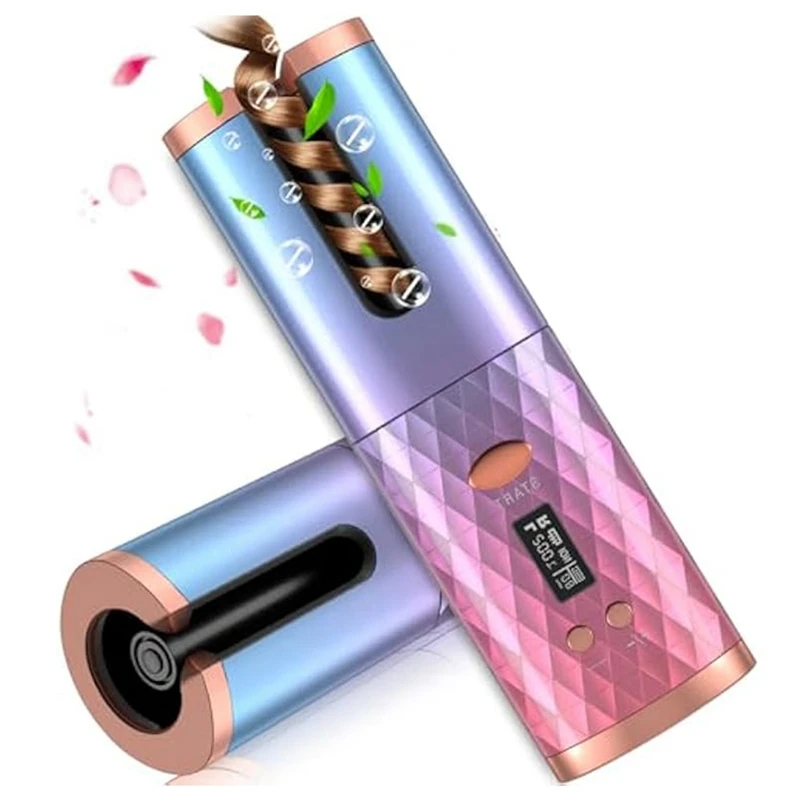 Automatic Curling Iron, Cordless Auto Hair Curler Portable Rotating Curling Wave Wand Auto Shut Off As Shown
Automatic Curling Iron, Cordless Auto Hair Curler Portable Rotating Curling Wave Wand Auto Shut Off As Shown