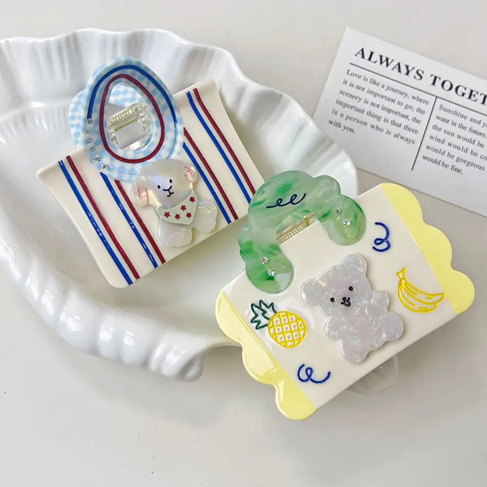 Acetic Acid Acetate Hair Claw Flower Mini Handbag Shape Cartoon Bear Hair Clip Hair Accessories Shark Clip Rhinestone Hairpin
Acetic Acid Acetate Hair Claw Flower Mini Handbag Shape Cartoon Bear Hair Clip Hair Accessories Shark Clip Rhinestone Hairpin
