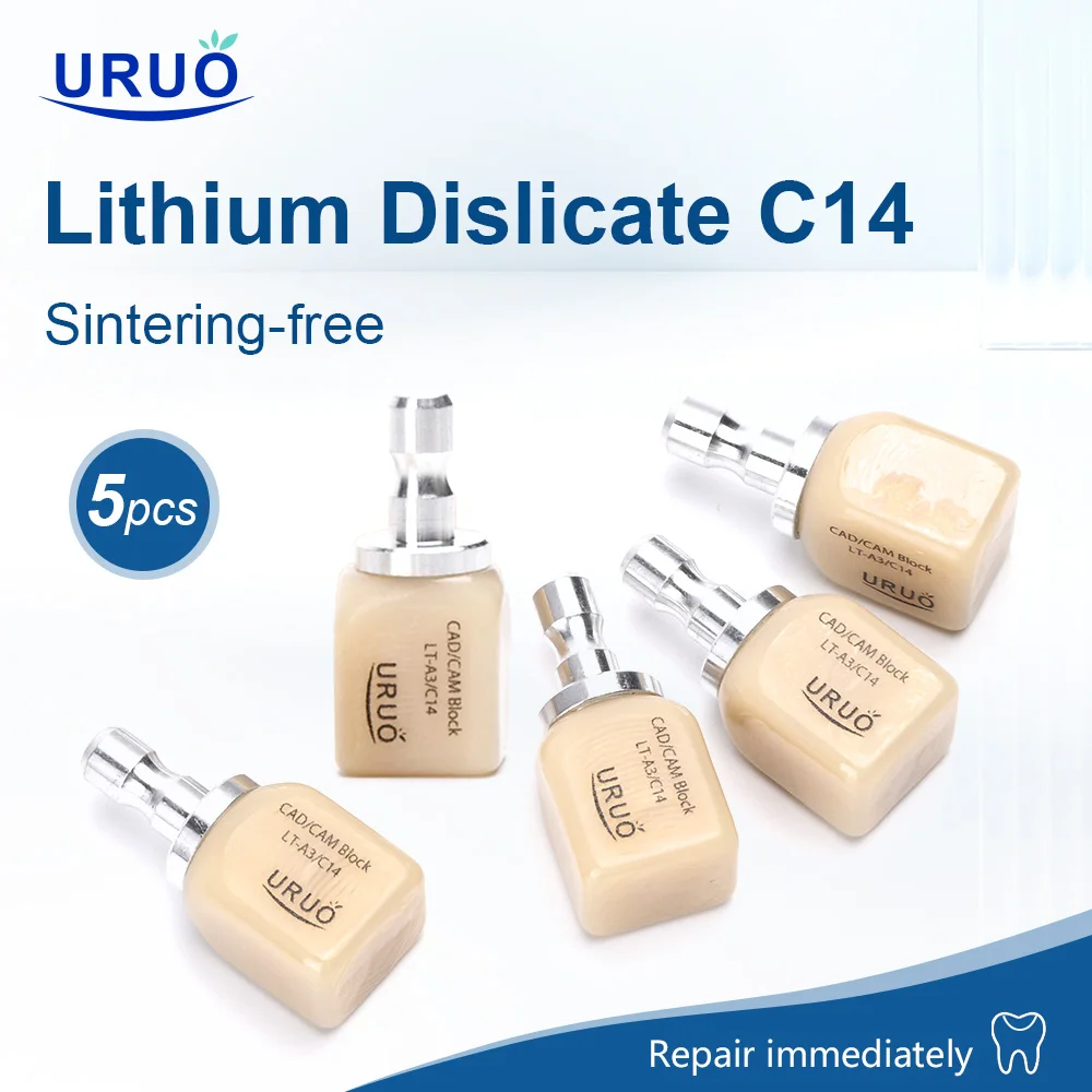 Dental Lithium Disilicate C14 Without Sintering disilicato di litio HT/LT Instant Restoration Material CAD/CAM Dental Material
Dental Lithium Disilicate C14 Without Sintering disilicato di litio HT/LT Instant Restoration Material CAD/CAM Dental Material