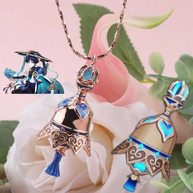 Anime Game Genshin Impact Scaramouche Cosplay Necklace Wanderer Balladeer Unisex Kunikuzushi Small Bell Party Pendant Jewelry
Anime Game Genshin Impact Scaramouche Cosplay Necklace Wanderer Balladeer Unisex Kunikuzushi Small Bell Party Pendant Jewelry
