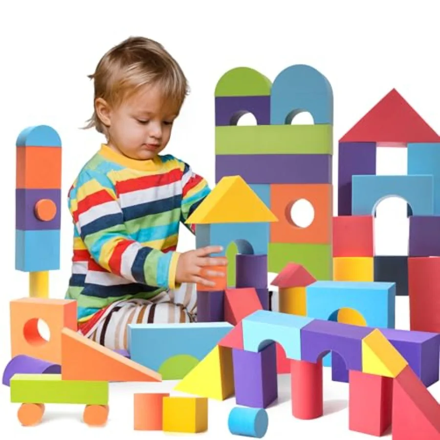 Set of 34 Large Foam Blocks for Toddlers - Stacking Soft Blocks for with Shapes and Colors Learning - Construction Building Pre
Set of 34 Large Foam Blocks for Toddlers - Stacking Soft Blocks for with Shapes and Colors Learning - Construction Building Pre